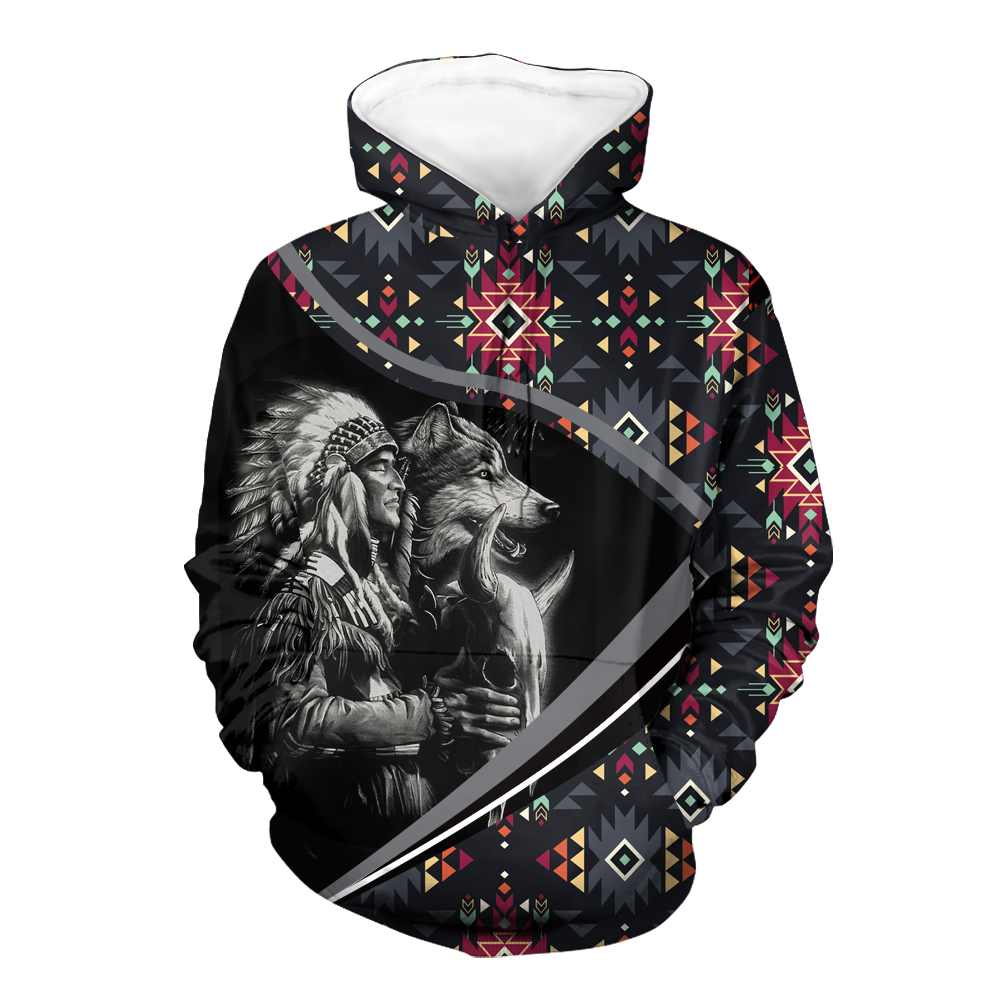 HD0012791 Chief Native American Pride 3D Hoodie