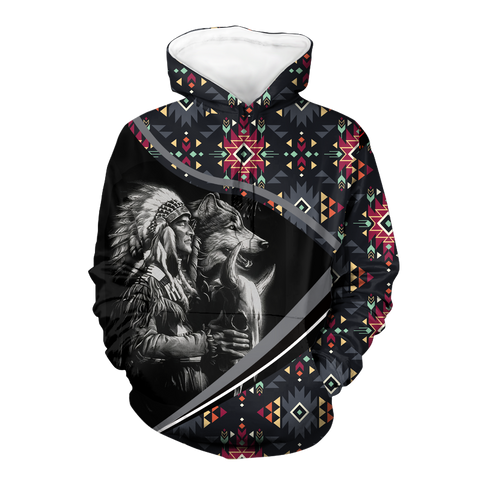 HD0012791 Chief Native American Pride 3D Hoodie