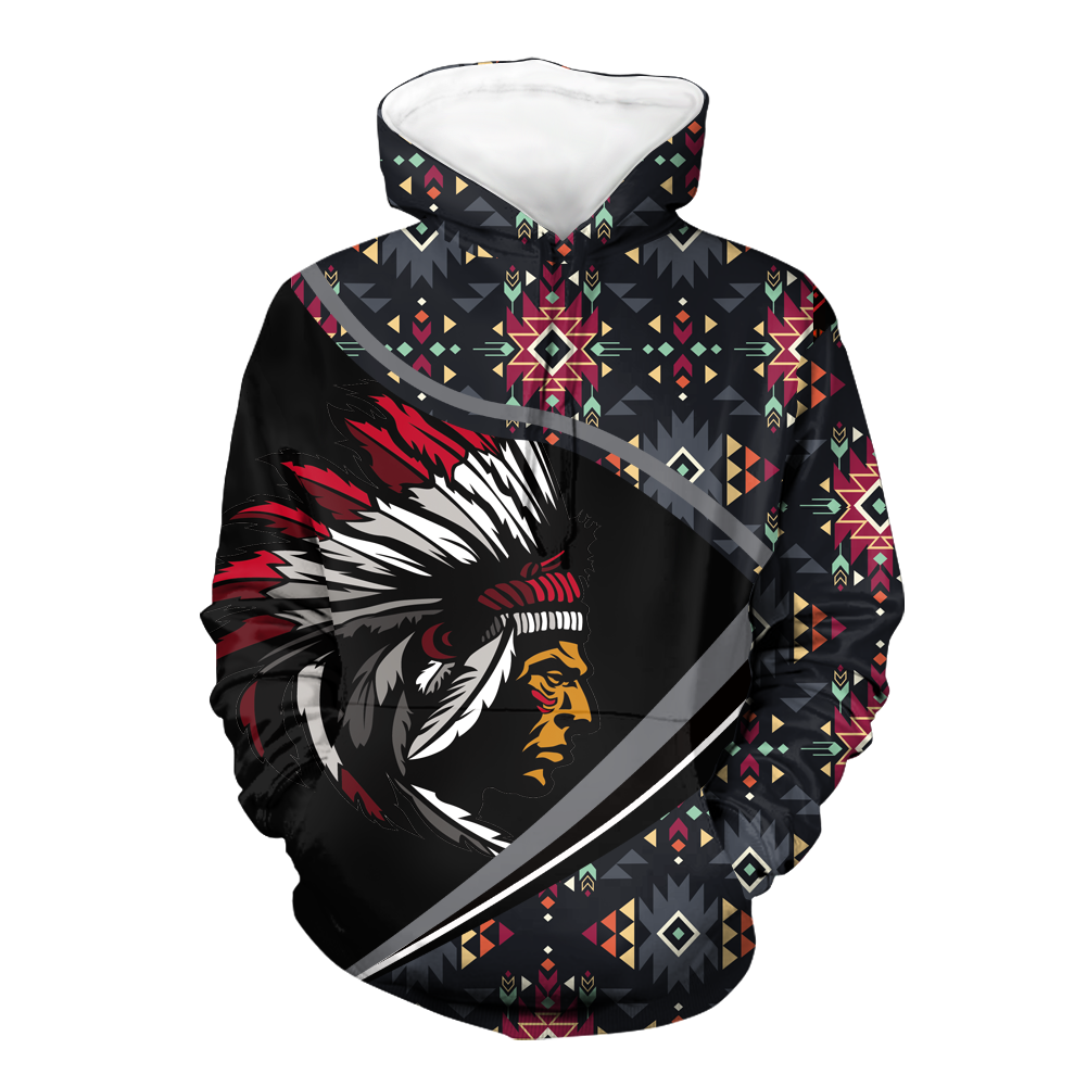 HD0012792 Chief Native American Pride 3D Hoodie