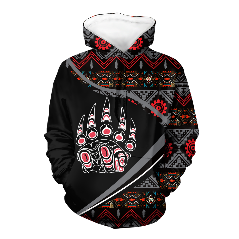 HD0012795 Bear Symbol Native American Pride 3D Hoodie