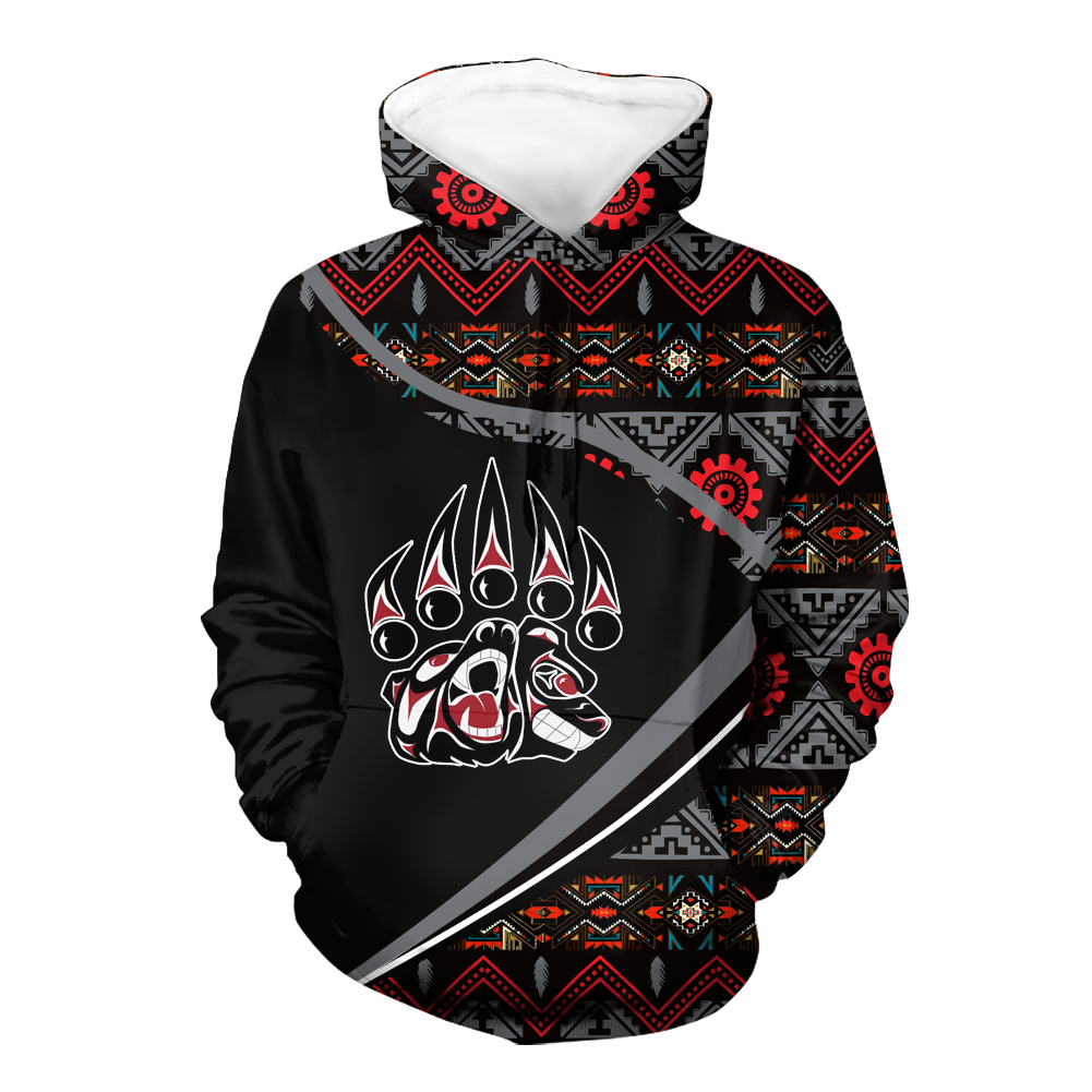 HD0012796 Bear Symbol Native American Pride 3D Hoodie