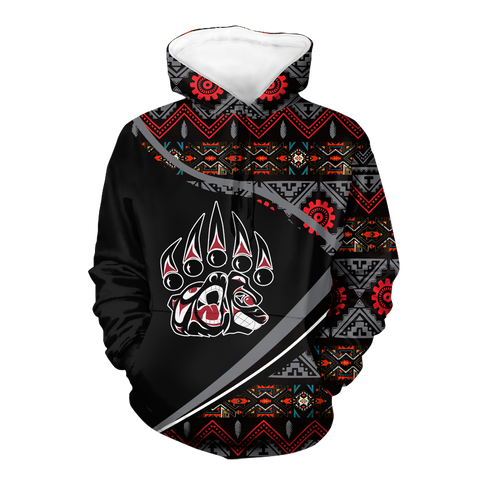 HD0012796 Bear Symbol Native American Pride 3D Hoodie