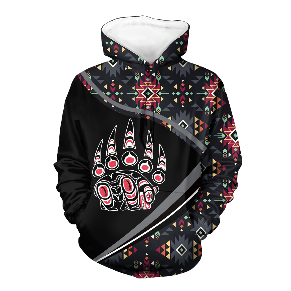 HD0012797 Bear Symbol Native American Pride 3D Hoodie