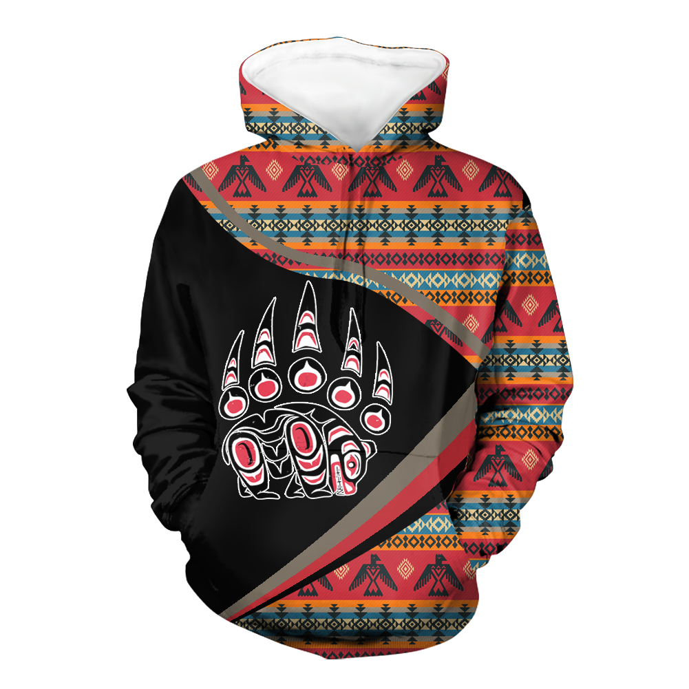 HD0012798 Bear Symbol Native American Pride 3D Hoodie