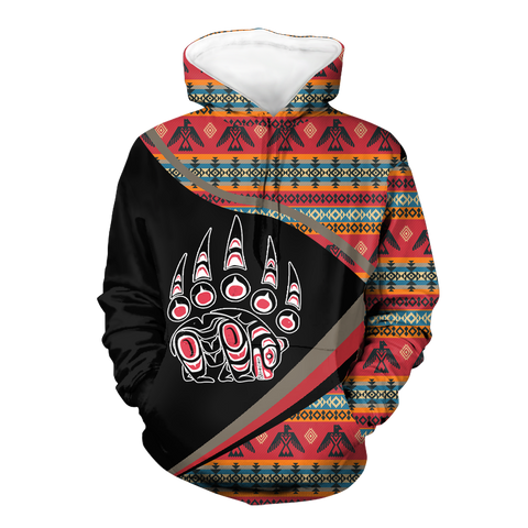 HD0012798 Bear Symbol Native American Pride 3D Hoodie