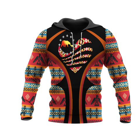 HD0012802 Bear Symbol Native American Pride 3D Hoodie