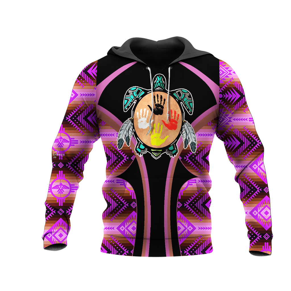 HD0012806 Tribal Turtle Native American Pride 3D Hoodie