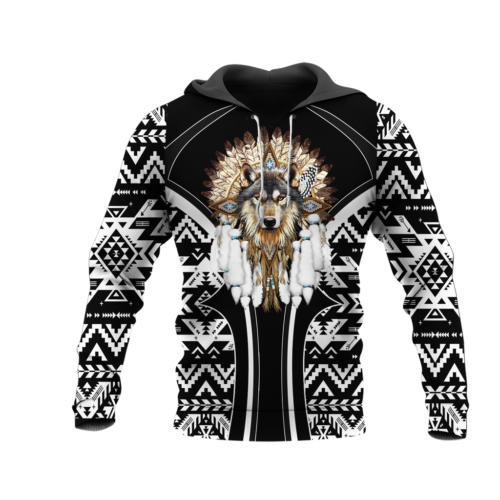 HD0012811 Wolf Dream Catcher Native American Pride 3D Hoodie