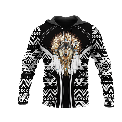 HD0012811 Wolf Dream Catcher Native American Pride 3D Hoodie