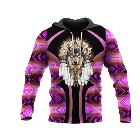 HD0012813 Wolf Native American Pride 3D Hoodie