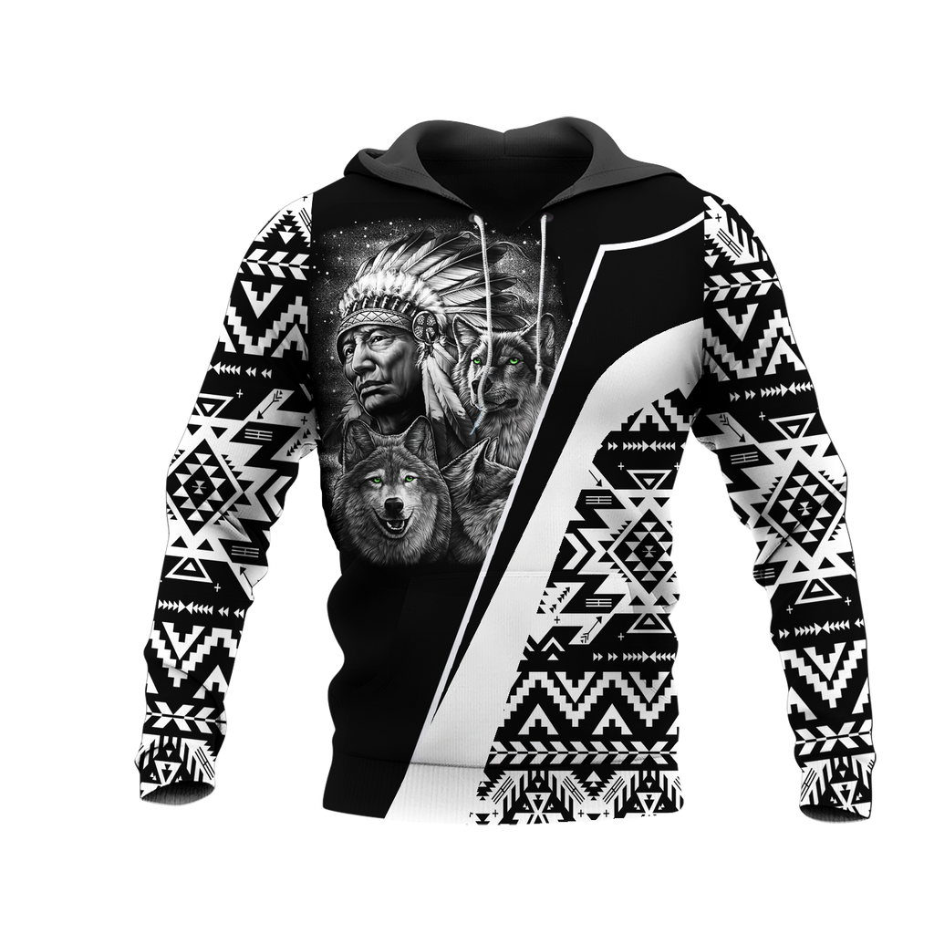 HD0012837 Chief Native American Pride 3D Hoodie