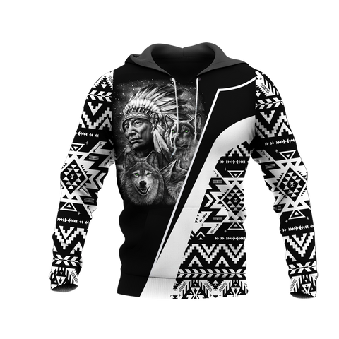 HD0012837 Chief Native American Pride 3D Hoodie