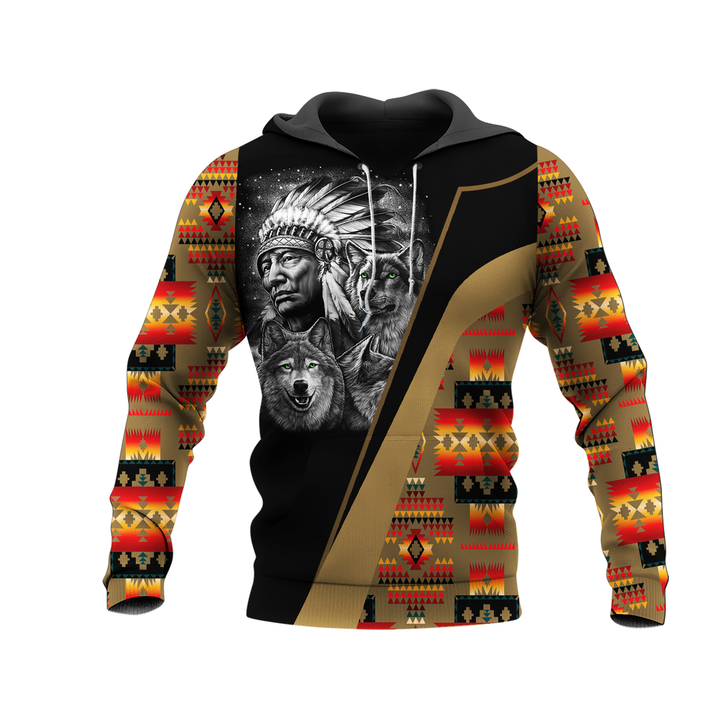 HD0012841 Chief Native American Pride 3D Hoodie