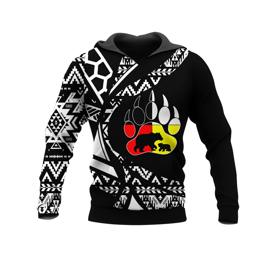 HD0012844 Bear Symbol Native American Pride 3D Hoodie