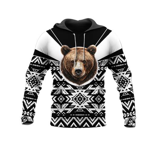 HD0012851 Bear Native American Pride 3D Hoodie