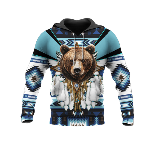 HD0012854 Bear Native American Pride 3D Hoodie