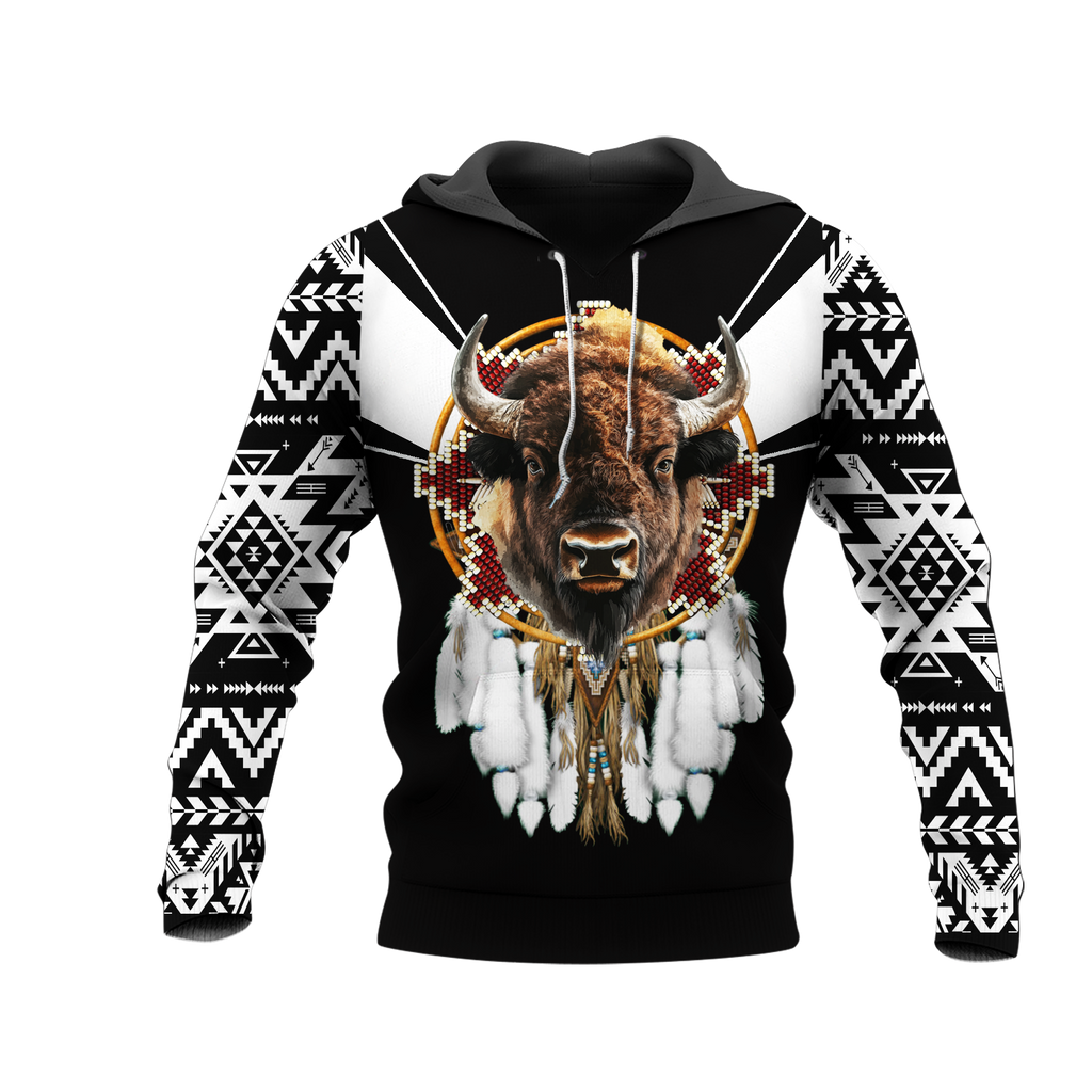 HD0012858 Bison Native American Pride 3D Hoodie