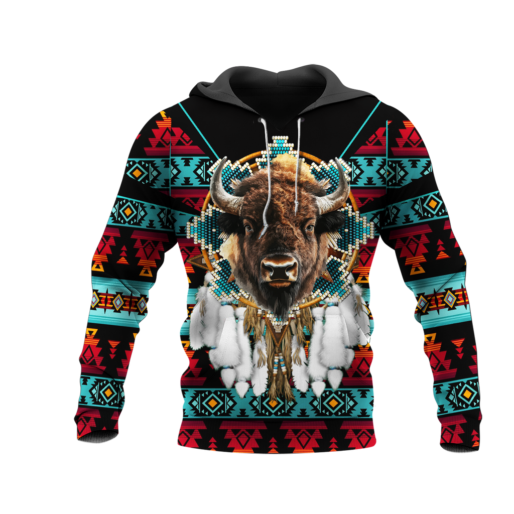 HD0012859 Bison Native American Pride 3D Hoodie