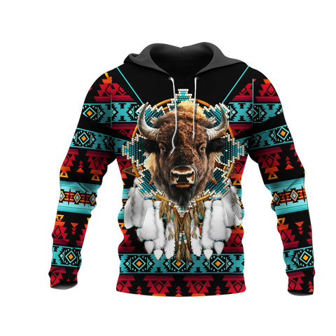 HD0012859 Bison Native American Pride 3D Hoodie