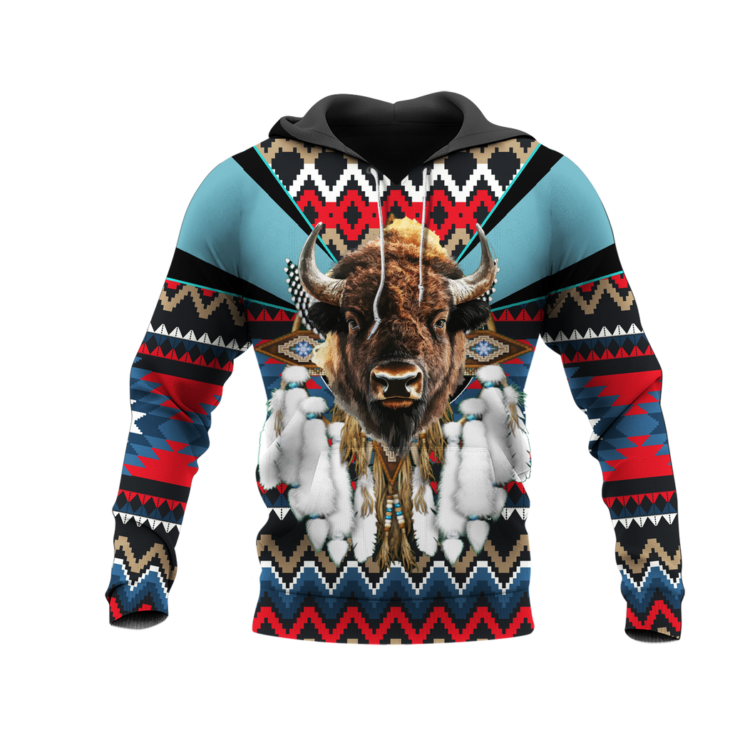 HD0012860 Bison Native American Pride 3D Hoodie