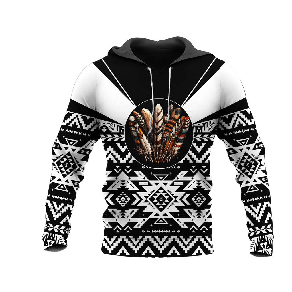 HD0012861 Feather Native American Pride 3D Hoodie