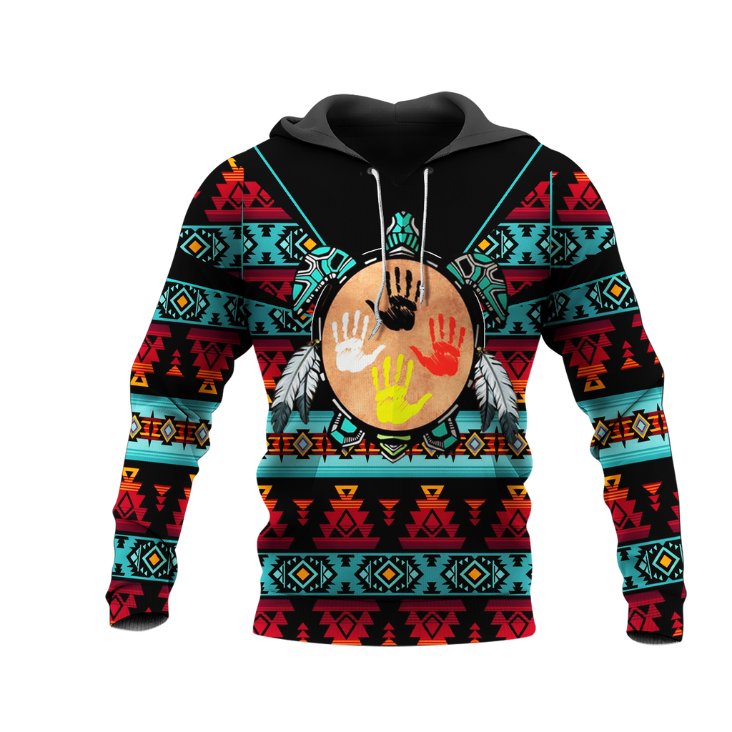 HD0012863 Tribal Turtle Native American Pride 3D Hoodie