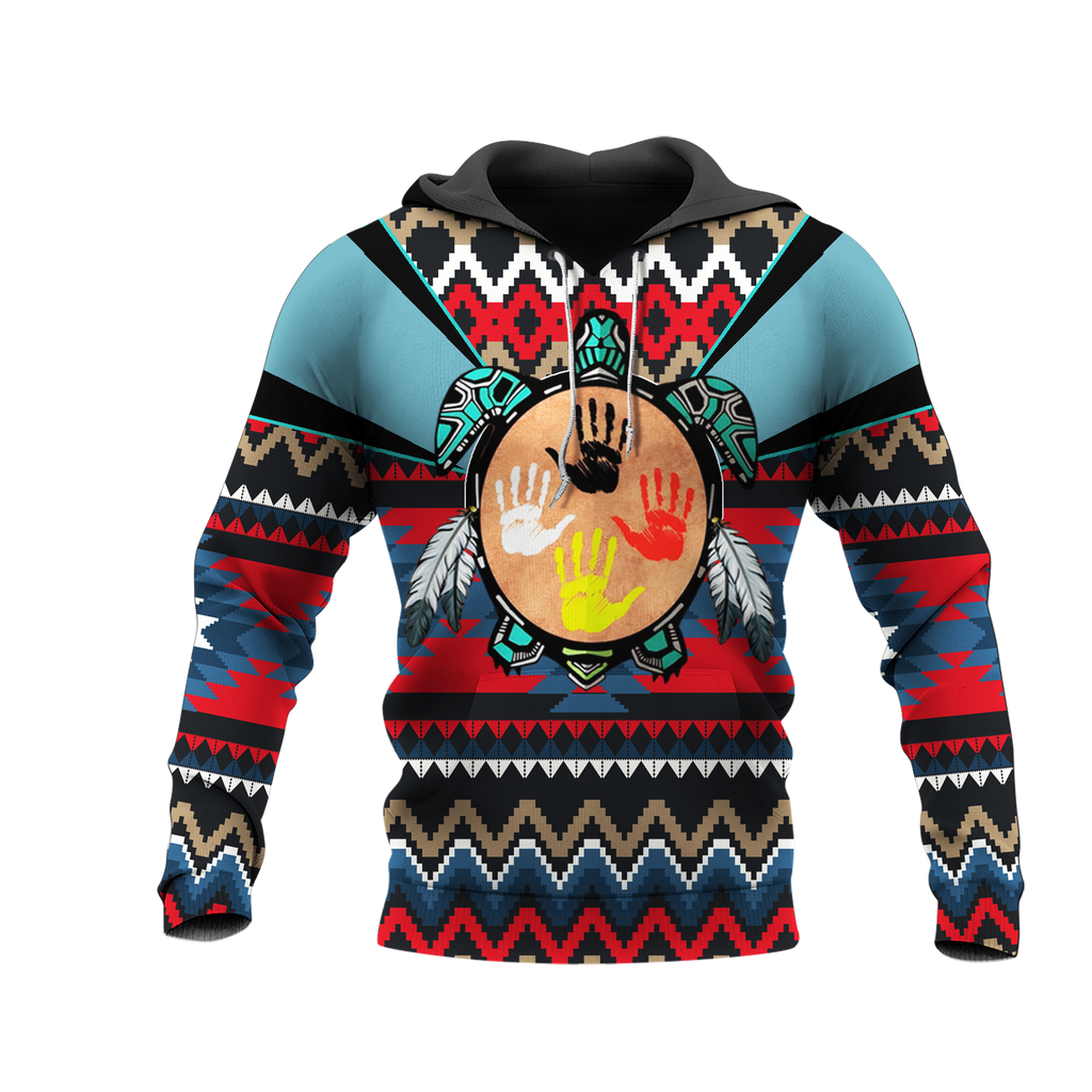 HD0012864 Tribal Turtle Native American Pride 3D Hoodie