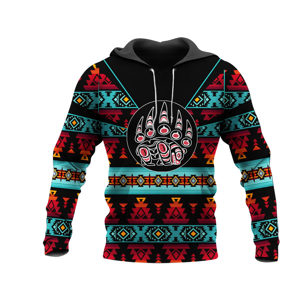 HD0012867 Bear Symbol Native American Pride 3D Hoodie