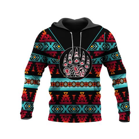 HD0012867 Bear Symbol Native American Pride 3D Hoodie