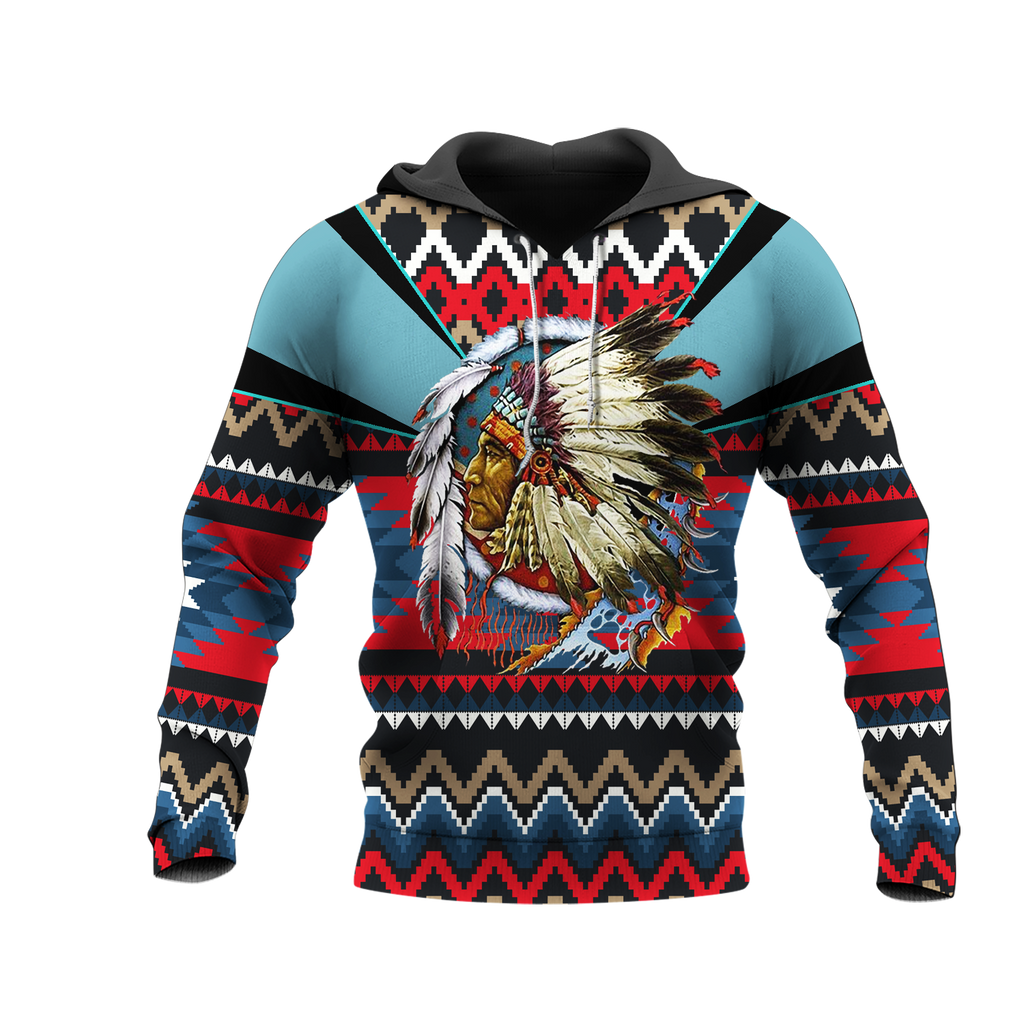 HD0012870 Chief Native American Pride 3D Hoodie