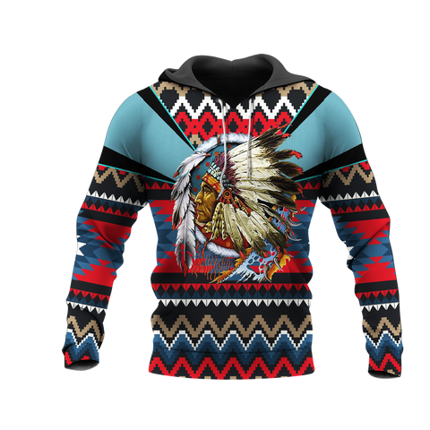 HD0012870 Chief Native American Pride 3D Hoodie