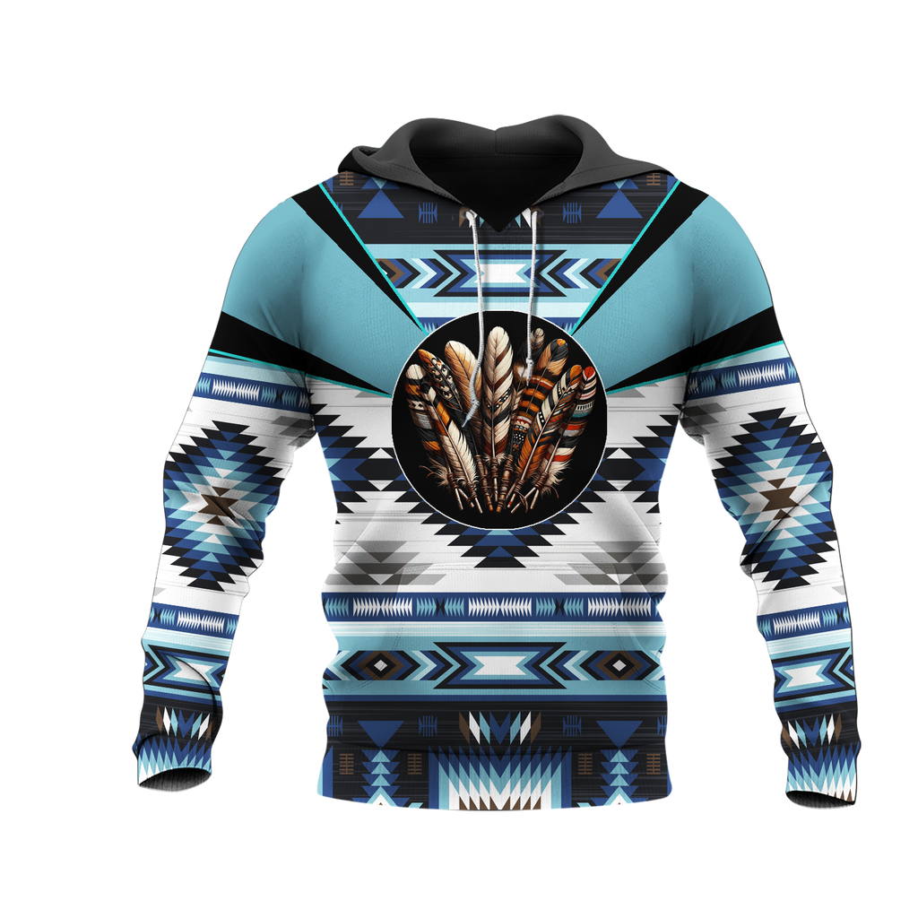 HD0012871 Feather Native American Pride 3D Hoodie