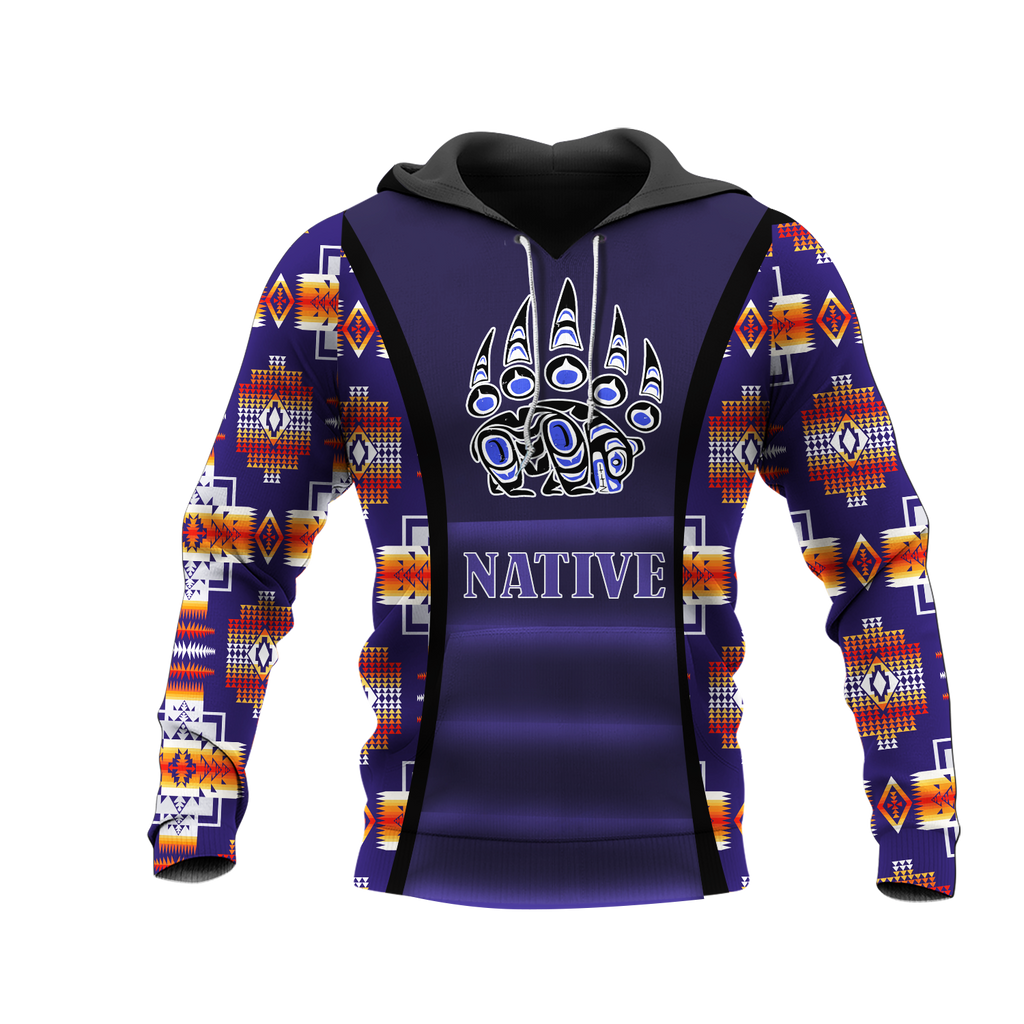 HD0012874 Bear Symbol Native American Pride 3D Hoodie