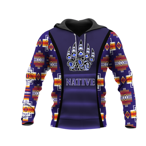 HD0012874 Bear Symbol Native American Pride 3D Hoodie