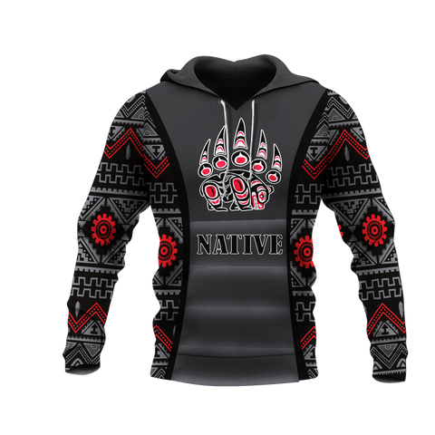 HD0012876 Bear Symbol Native American Pride 3D Hoodie