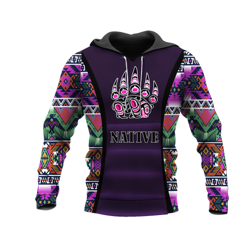 HD0012877 Bear Symbol Native American Pride 3D Hoodie