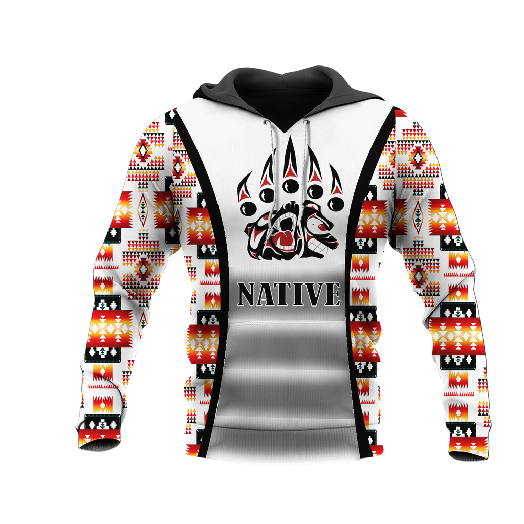 HD0012879 Bear Symbol Native American Pride 3D Hoodie