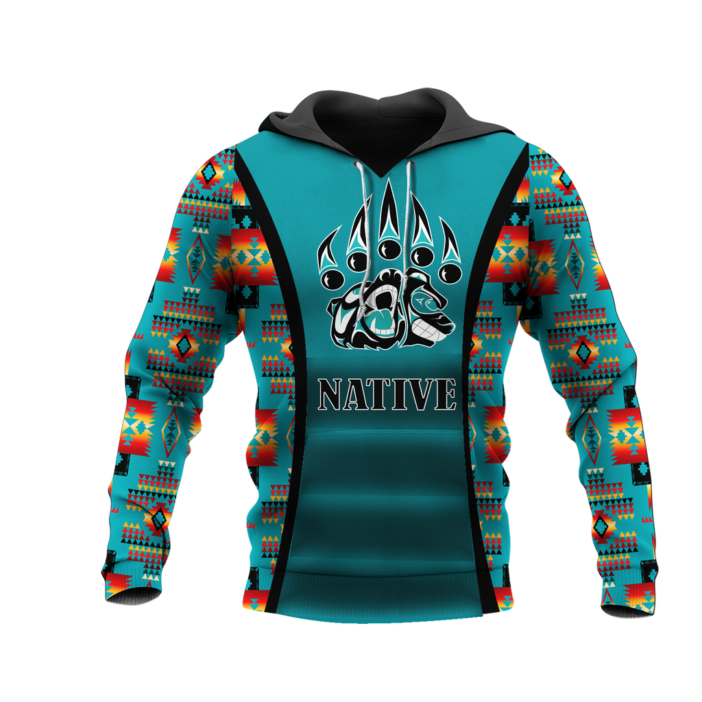 HD00128809 Bear Symbol Native American Pride 3D Hoodie