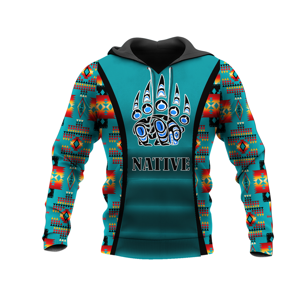 HD0012881 Bear Symbol Native American Pride 3D Hoodie