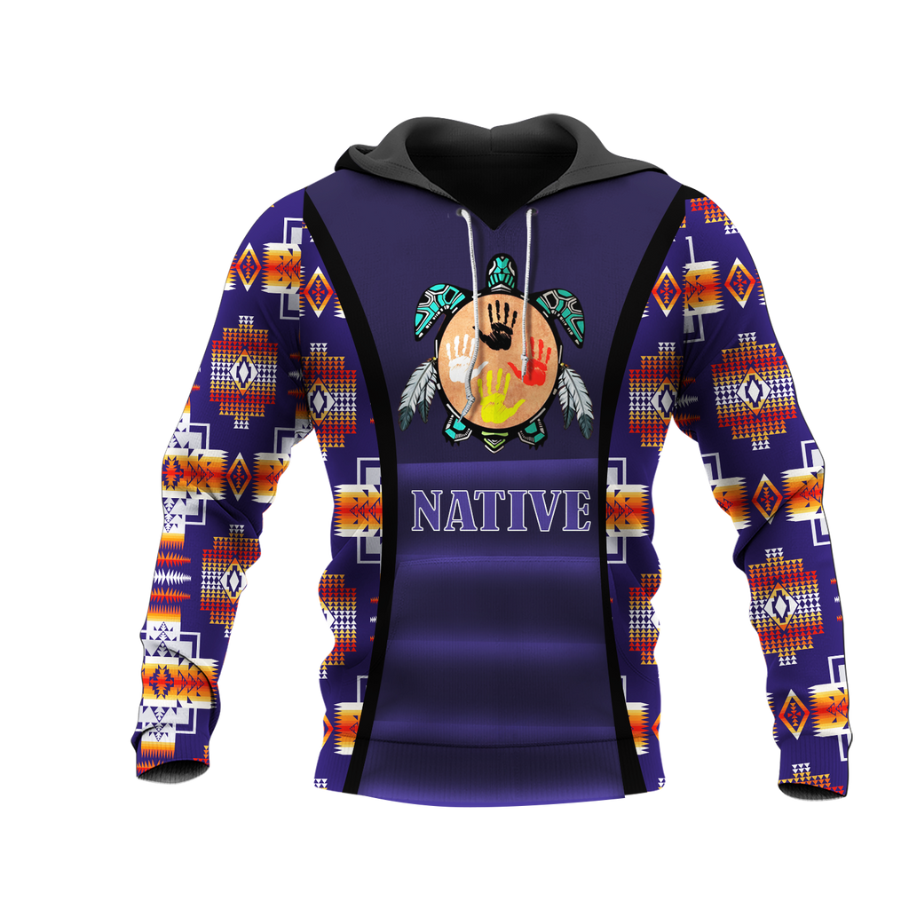 HD0012883 Tribal Turtle Native American Pride 3D Hoodie