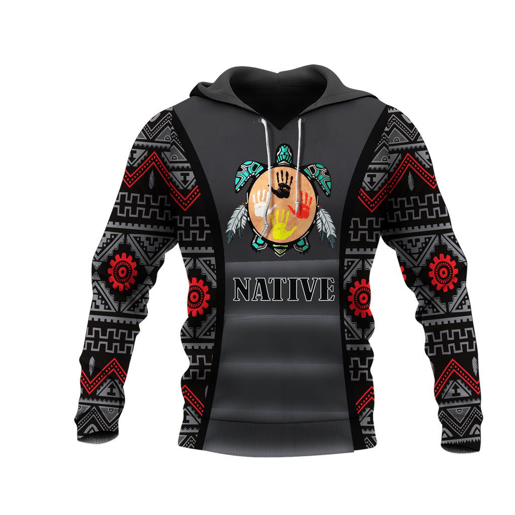 HD0012884 Tribal Turtle Native American Pride 3D Hoodie