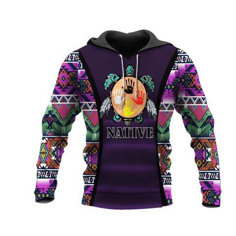 HD0012885 Tribal Turtle Native American Pride 3D Hoodie