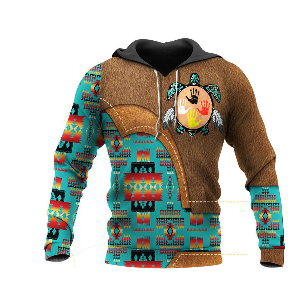 HD0012911 Tribal Turtle Native American Pride 3D Hoodie