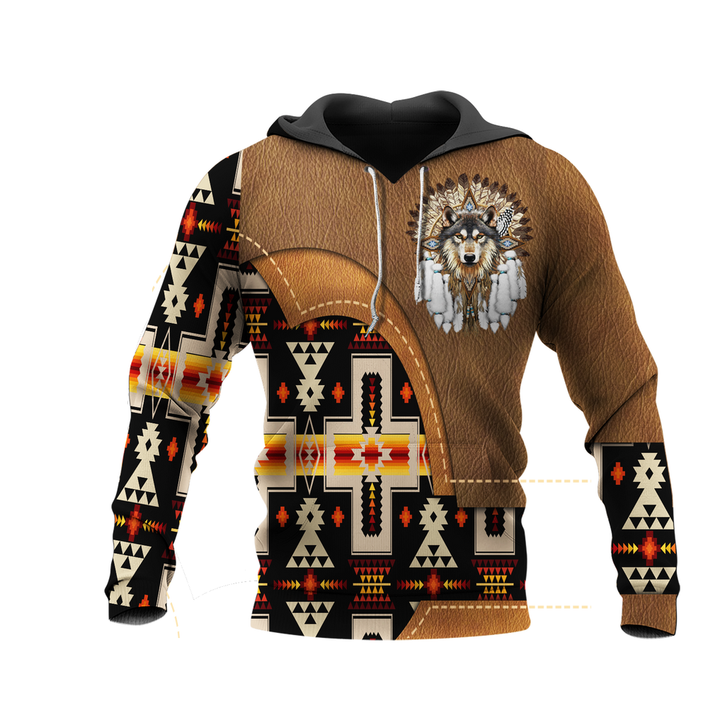 HD0012915 Wolf Turtle Native American Pride 3D Hoodie