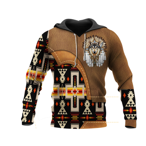 HD0012915 Wolf Turtle Native American Pride 3D Hoodie