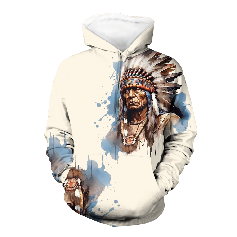 HD0012918 Chief Native American Pride 3D Hoodie