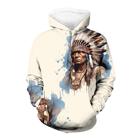 HD0012918 Chief Native American Pride 3D Hoodie