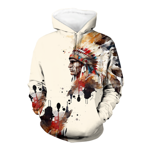 HD0012919 Chief Native American Pride 3D Hoodie