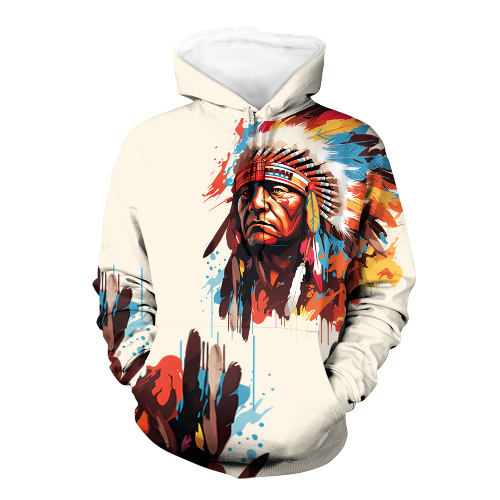 HD0012920 Chief Native American Pride 3D Hoodie