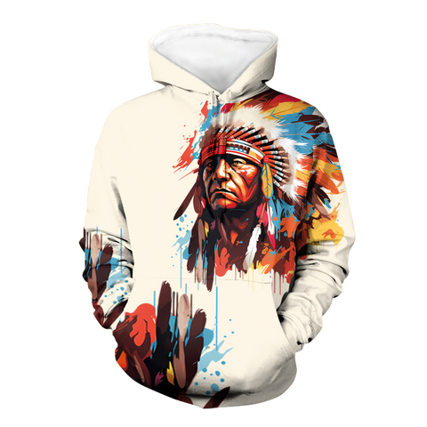 HD0012920 Chief Native American Pride 3D Hoodie